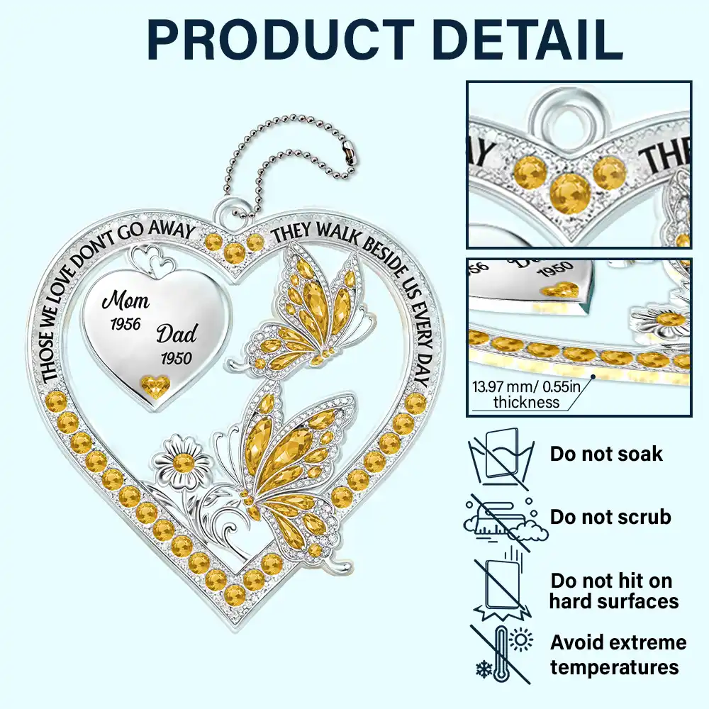 Memorial Your Wings Were Ready 3D Effect - Personalized Acrylic Car Hanger - Image 5