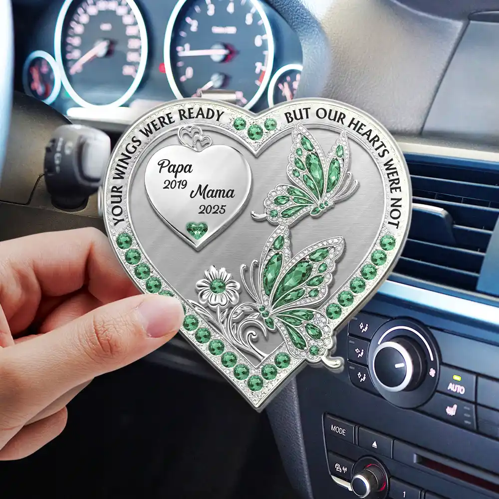 Memorial Your Wings Were Ready 3D Effect - Personalized Custom Shaped Acrylic Car Visor Clip - Image 3