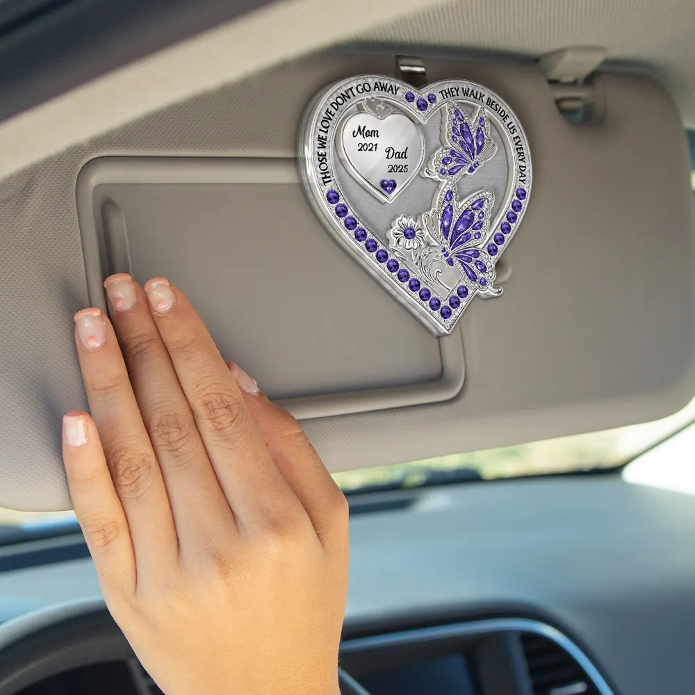 Memorial Your Wings Were Ready 3D Effect - Personalized Custom Shaped Acrylic Car Visor Clip - Image 4