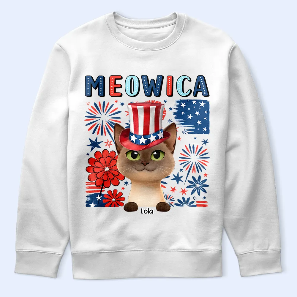 Meowica Independence Day - Personalized T Shirt - Image 5