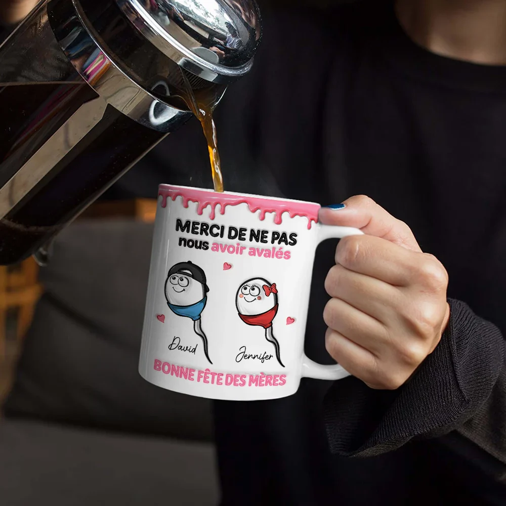 Merci De Ne Pas Avoir Avalé - Impression Effet 3D Gonflé - Tasse Personnalisée - Image 4