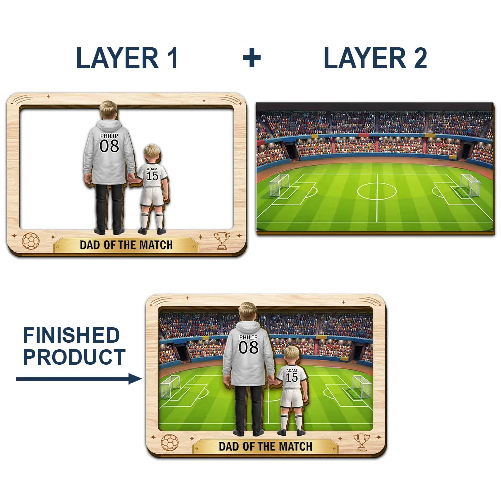 Mom Dad Of The Match Football Soccer Kid Team - Personalized Custom Shaped Car Visor Clip - Image 5