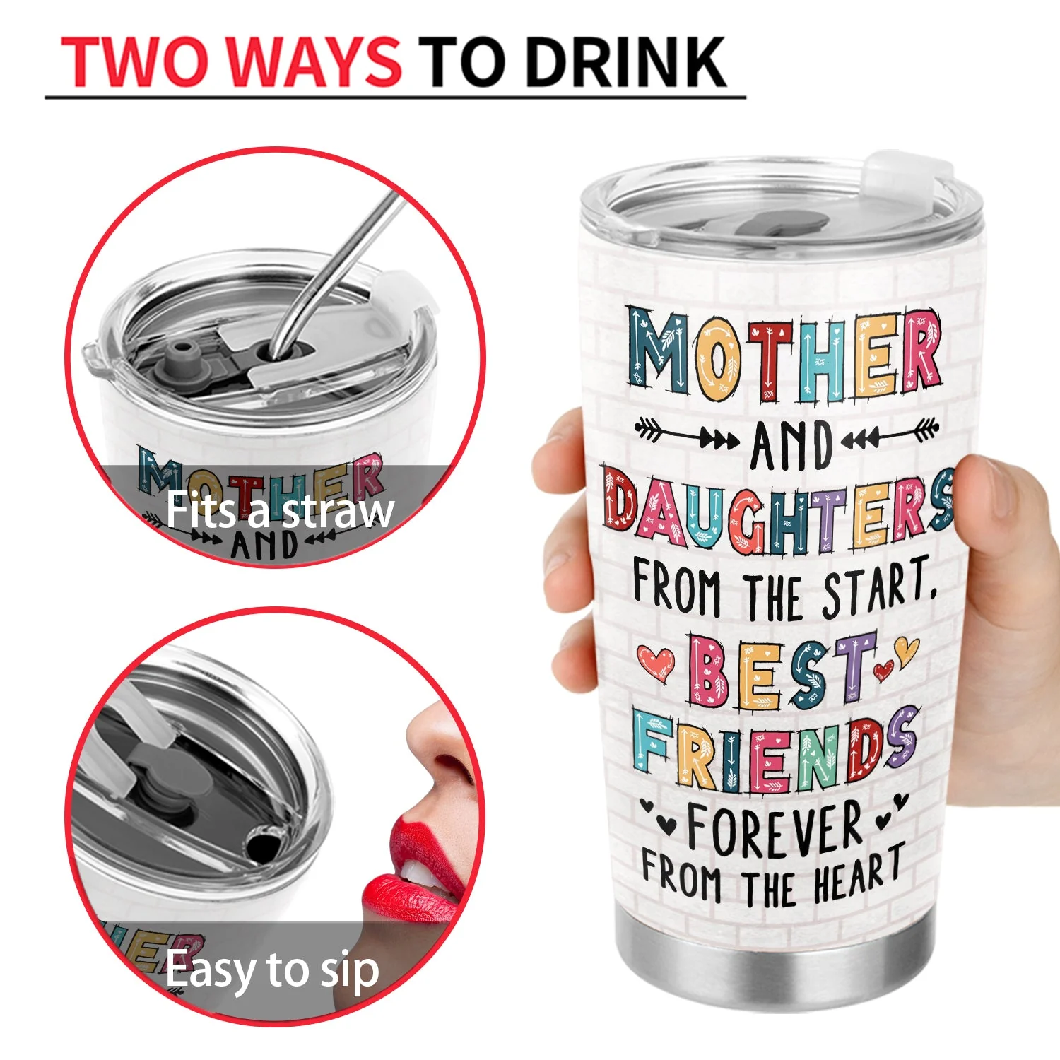 Mom Daughter Squad Unbreakable Bond - Birthday, Loving Gift For Mother, Mama, Grandma, Grandmother - Personalized Custom Tumbler - Image 4
