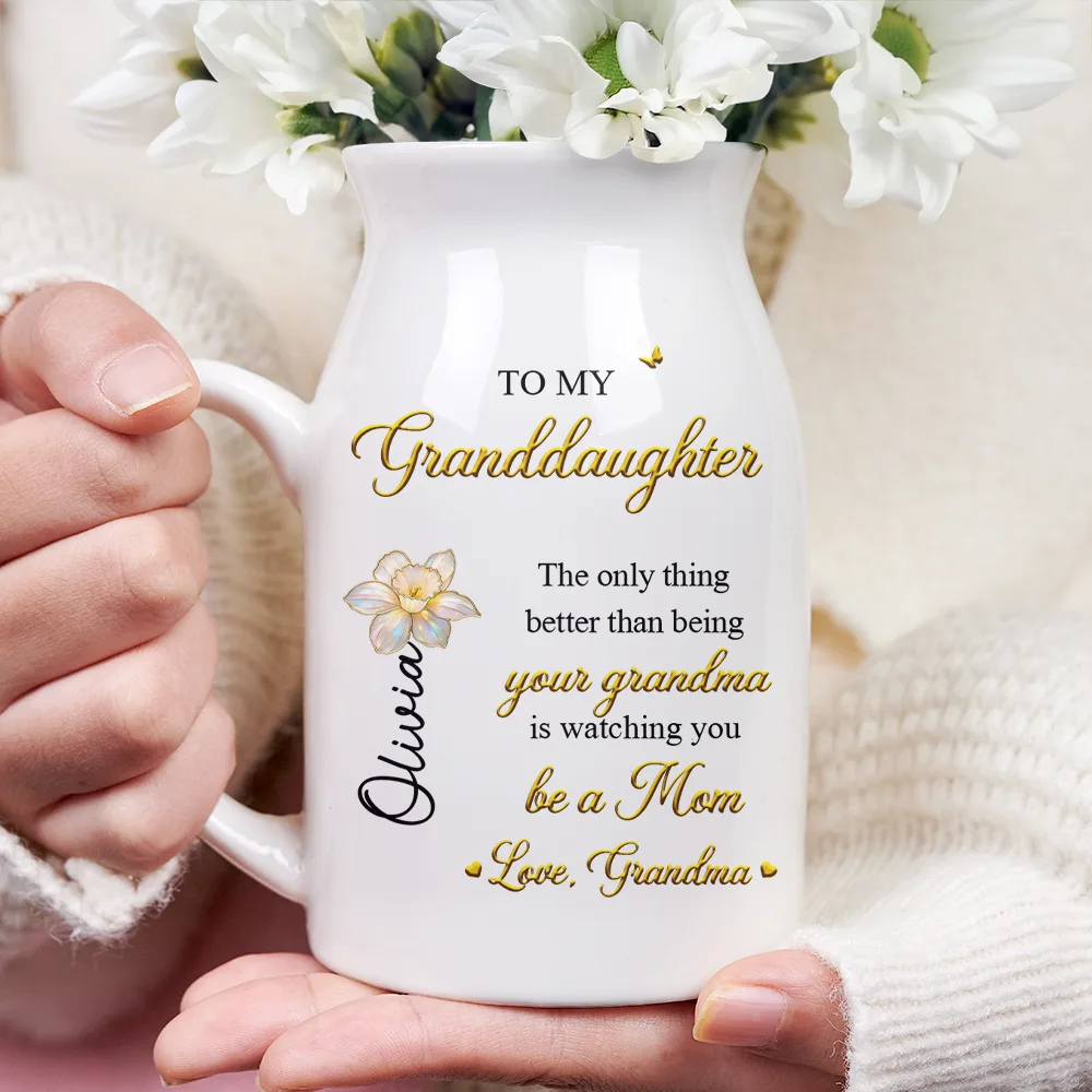 Mom Daughter The Only Thing Better Than Being Your Mother - Personalized Ceramic Flower Vase - Image 3