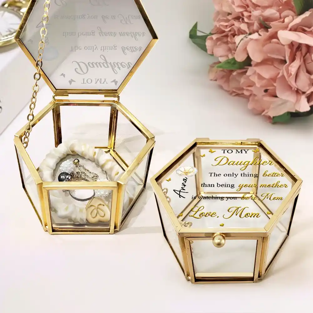 Mom Daughter The Only Thing Better Than Being Your Mother - Personalized Glass Jewelry Box - Image 2