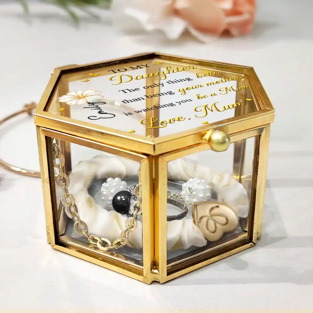 Mom Daughter The Only Thing Better Than Being Your Mother - Personalized Glass Jewelry Box - Image 3