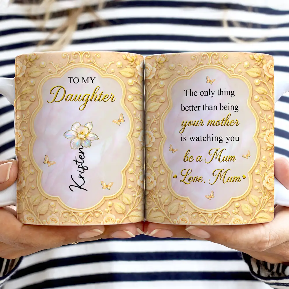 Mom Daughter The Only Thing Better Than Being Your Mother - Personalized White Edge-to-Edge Mug - Image 2