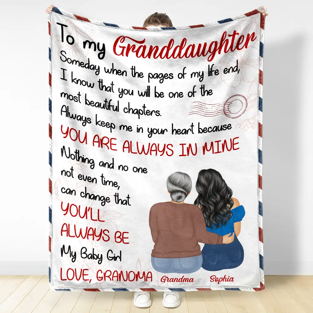 Mom Daughter You'll Always Be My Baby Girl - Personalized Fleece Blanket, Sherpa Blanket - Image 3