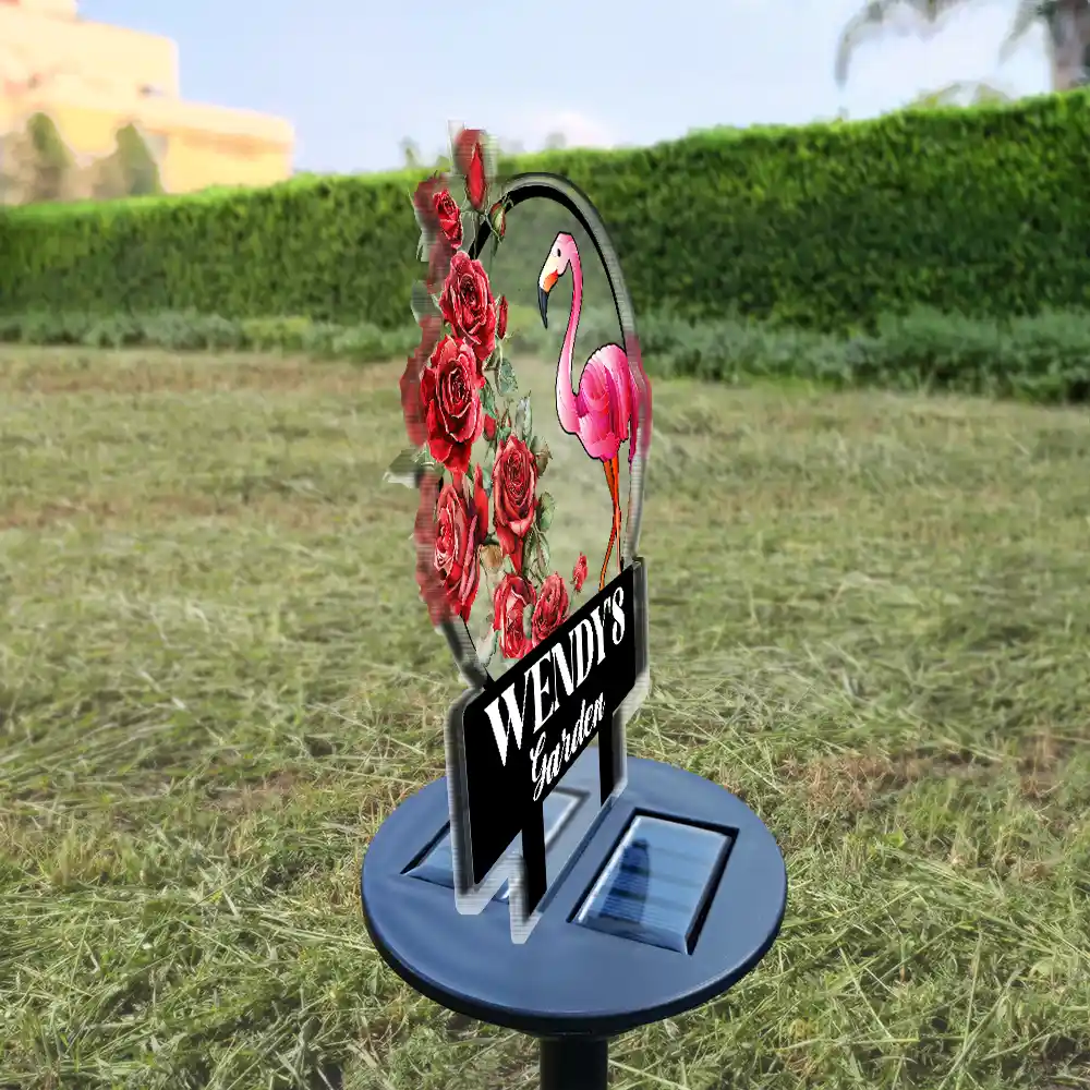 Mom Flowers Garden - Personalized Solar Light - Image 2