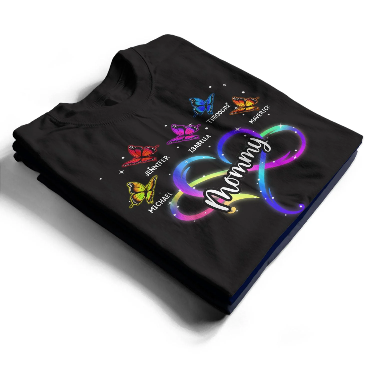 Mom Grandma Infinity Heart - Gift For Mother, Grandmother - Personalized T Shirt - Image 2