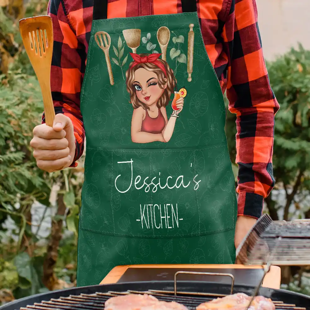 Mom Grandma Kitchen - Personalized Apron - Image 3