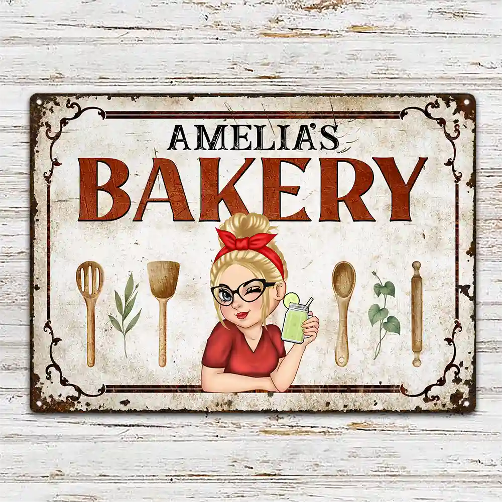 Mom Grandma Kitchen - Personalized Classic Metal Signs - Image 2