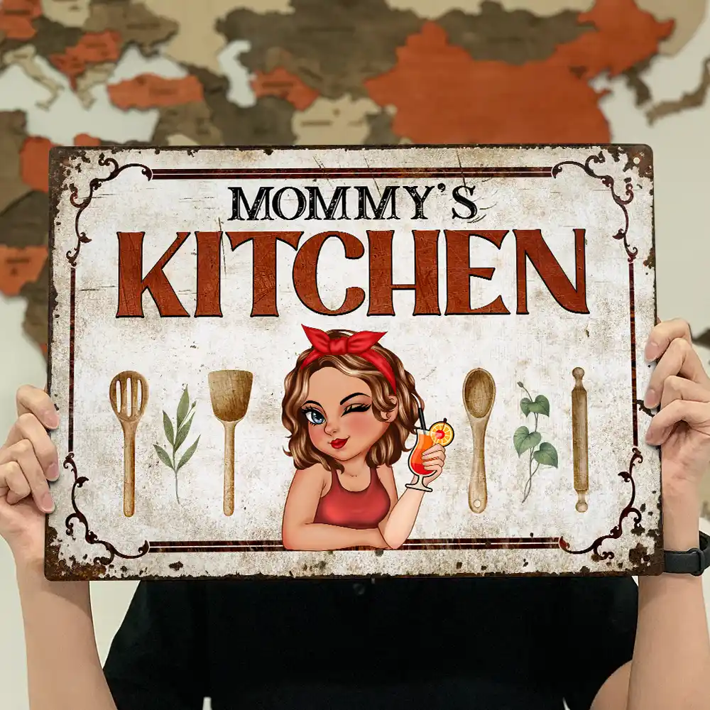 Mom Grandma Kitchen - Personalized Classic Metal Signs - Image 4