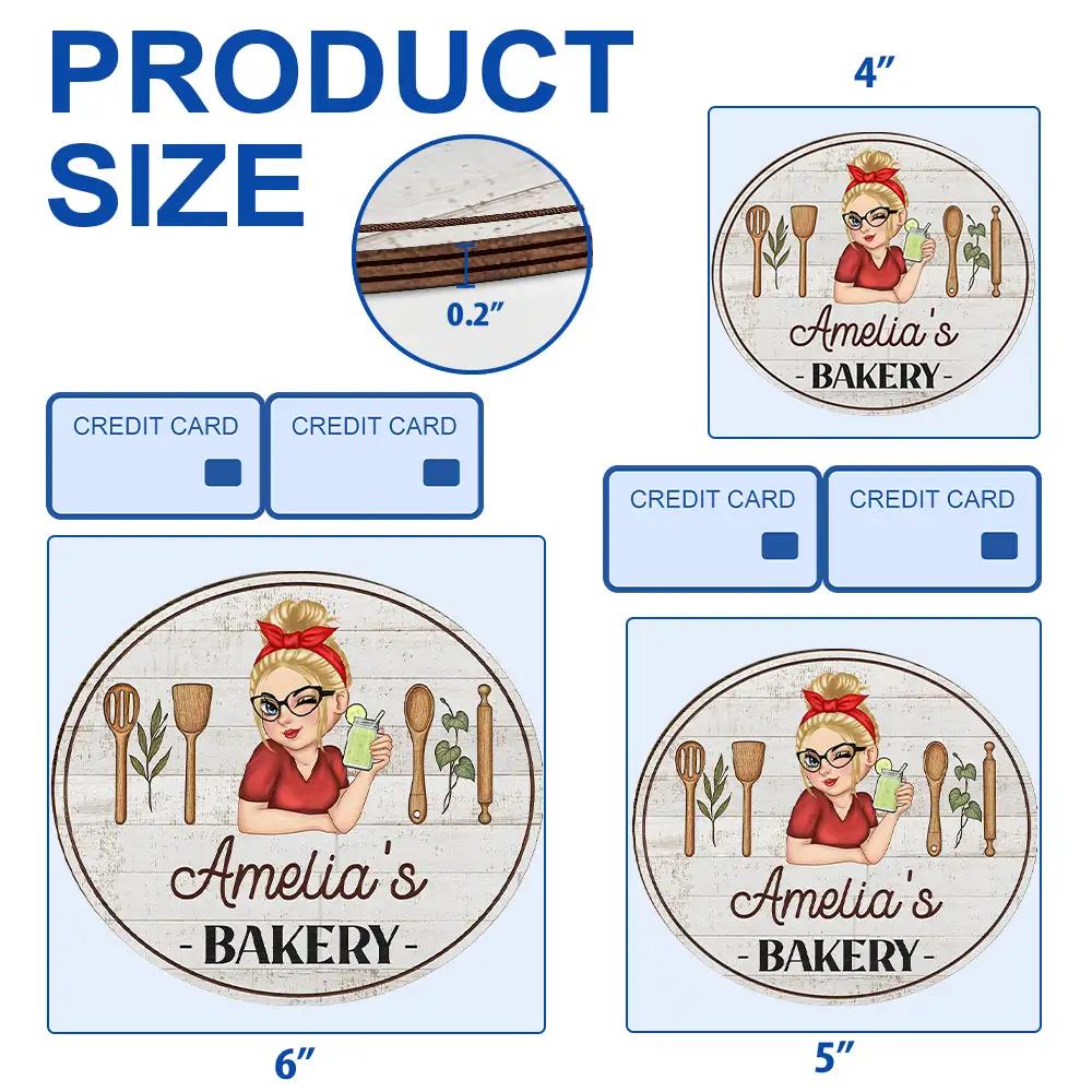 Mom Grandma Kitchen - Personalized Custom Shaped Wood Sign - Image 2