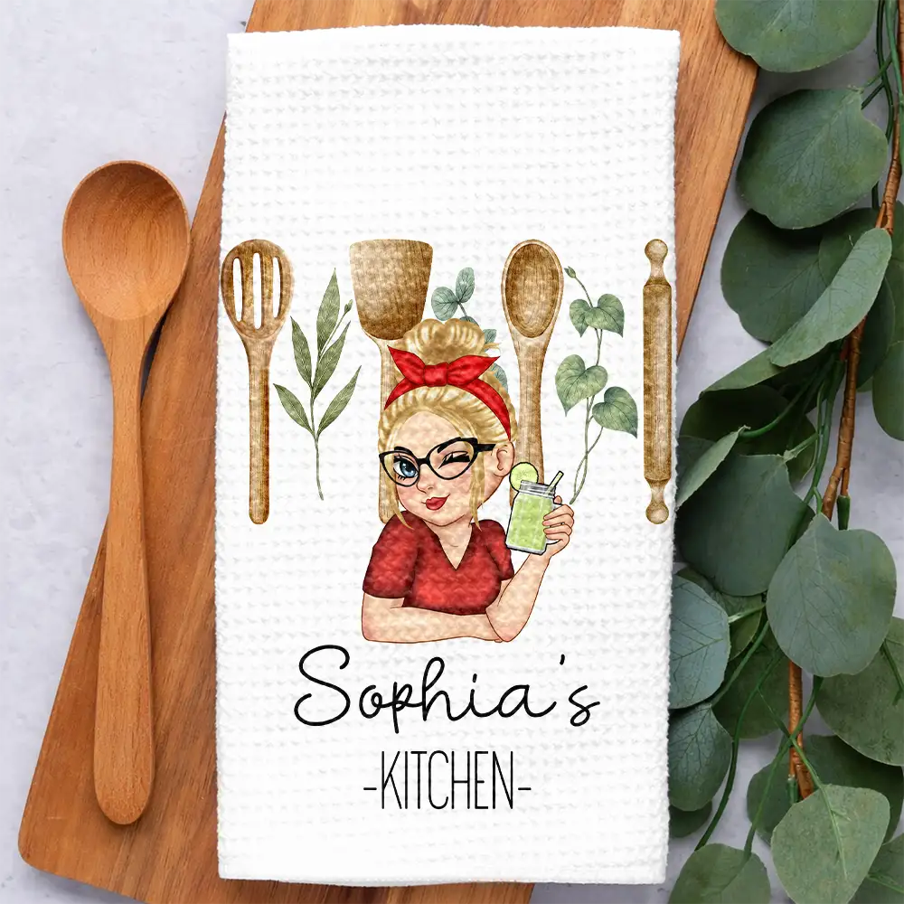 Mom Grandma Kitchen - Personalized Kitchen Towel - Image 2