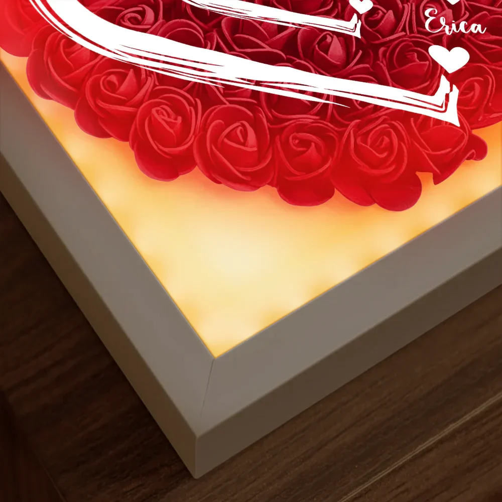 Mom Grandma Little Sweethearts - Personalized LED Light Flower Shadow Box - Image 5