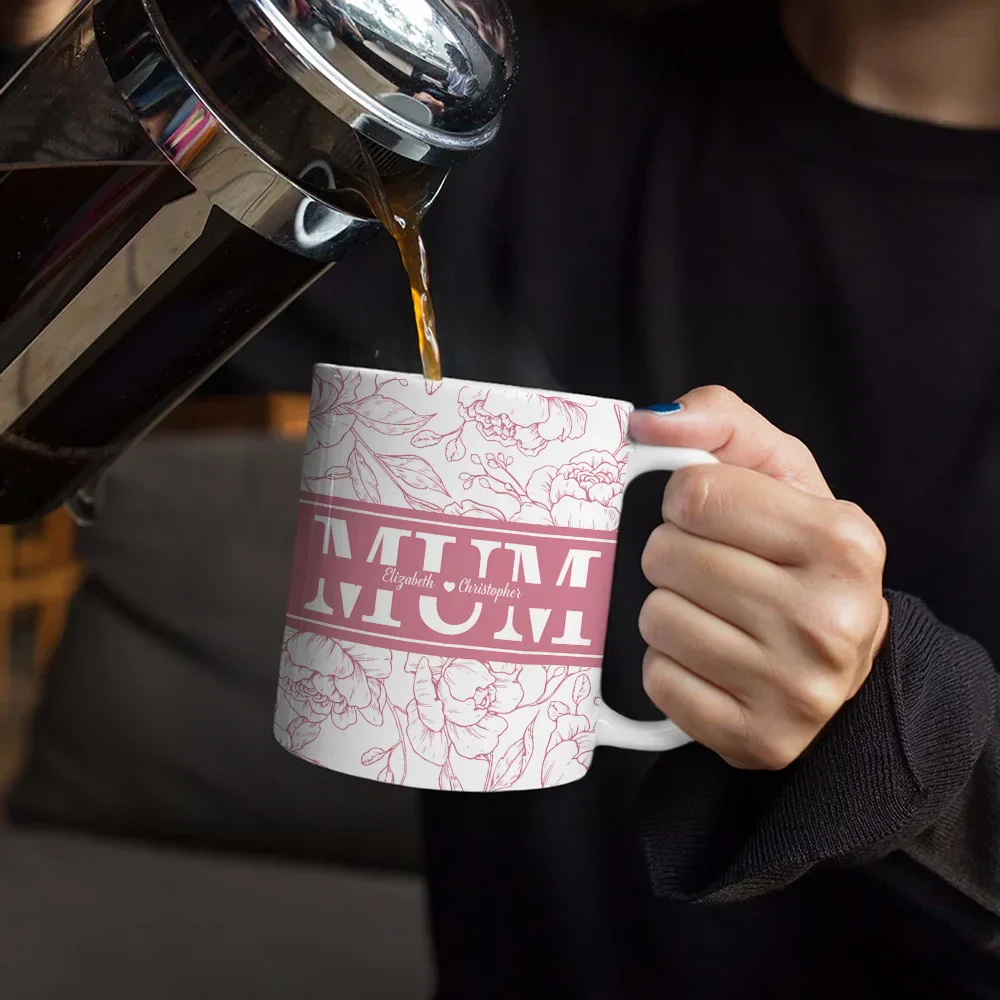 Mom Grandma Nana - Personalized White Edge-to-Edge Mug - Image 4