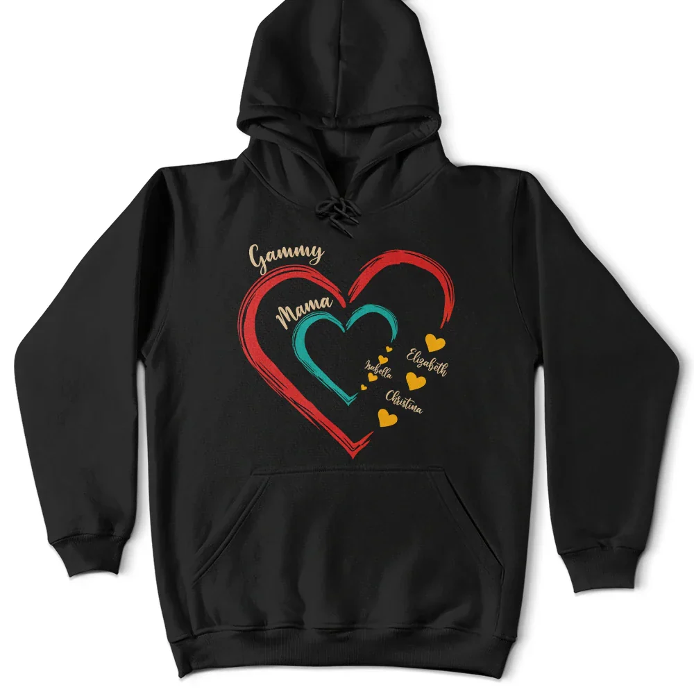 Mom Grandma Sweethearts Retro - Personalized T Shirt - Image 4