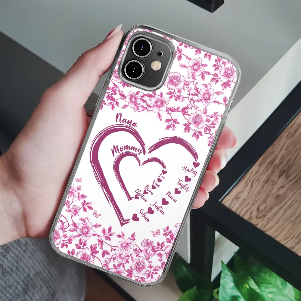 Mom Grandma Sweethearts Toile - Personalized Clear Phone Case - Image 6