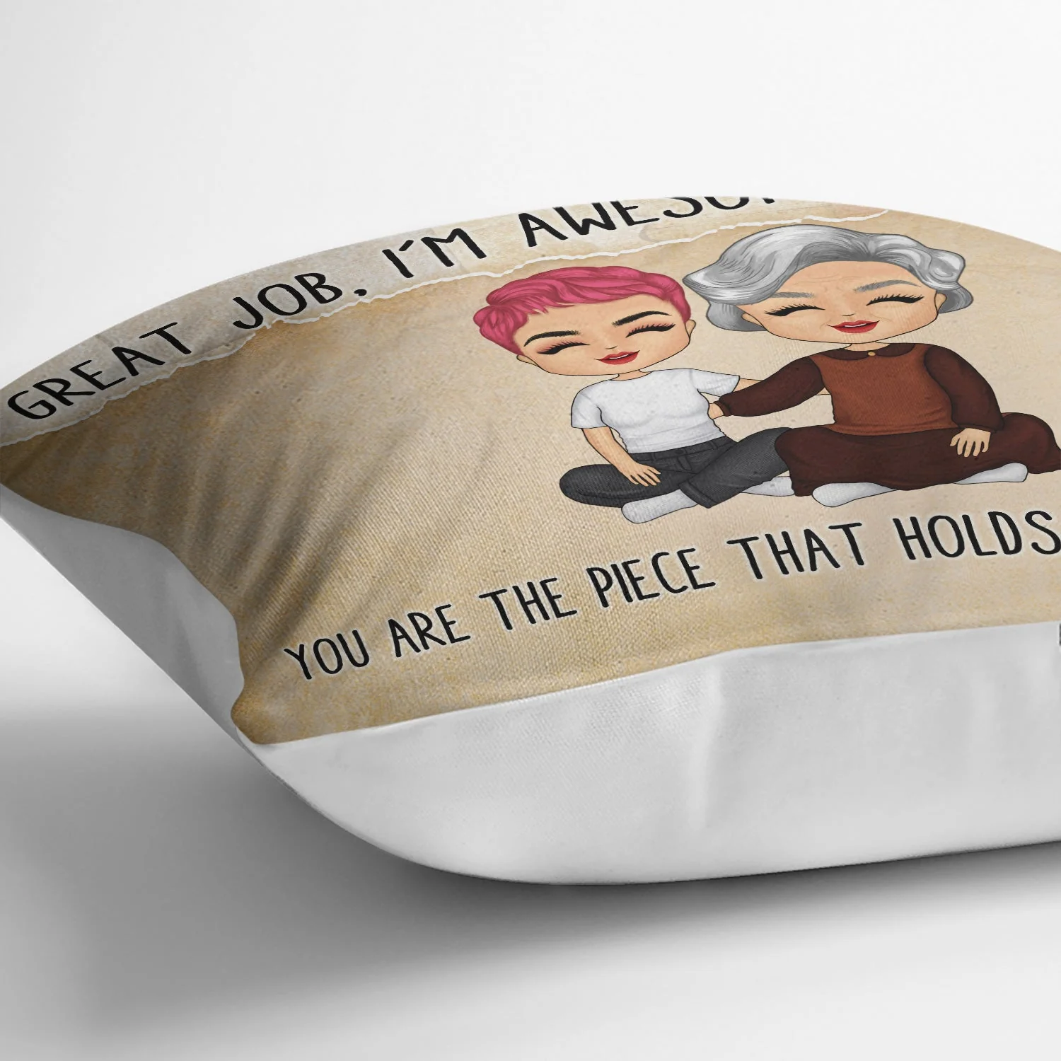 Mom Great Jobs We're Awesome - Gift For Mother, Mom - Personalized Custom Pillow - Image 3