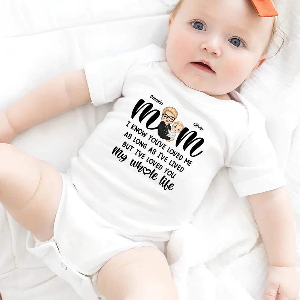 Mom I Love You My Whole Life - Personalized Baby Onesie - Image 5