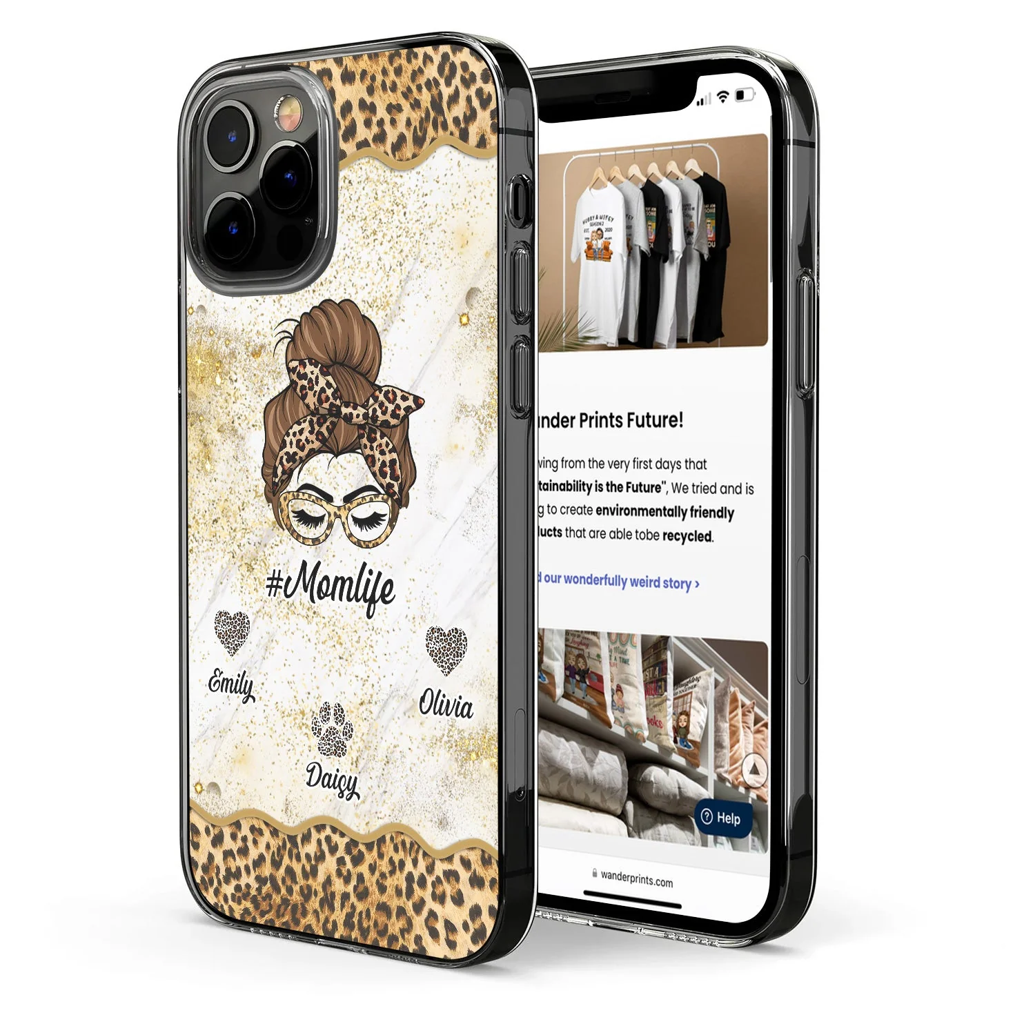 Mom Life - Gift For Mother - Personalized Clear Phone Case - Image 2