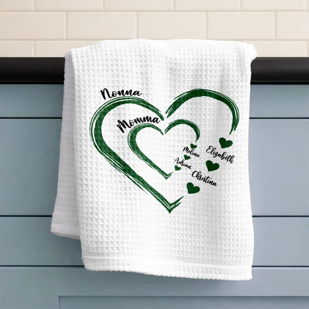 Mom Mum Grandma Sweethearts - Personalized Kitchen Towel - Image 3