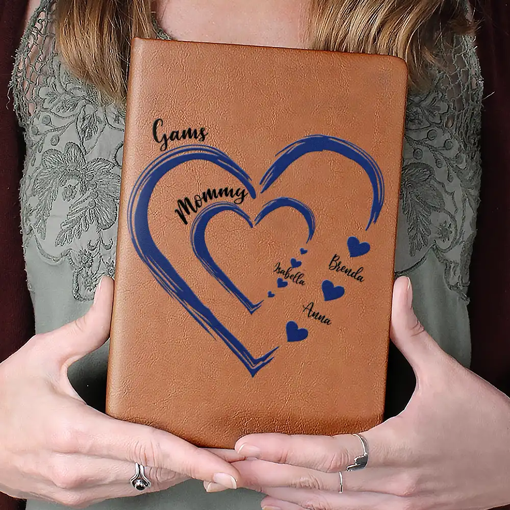 Mom Mum Grandma Sweethearts - Personalized Leather Journal - Image 4