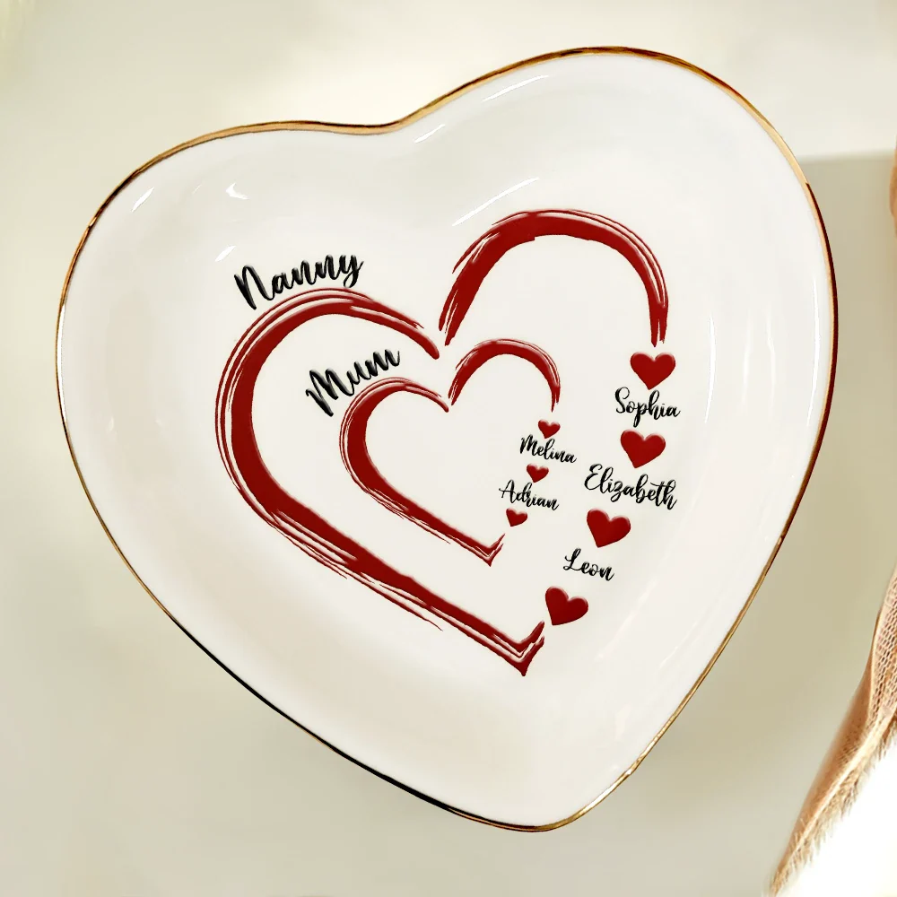 Mom Mum Grandma Sweethearts - Personalized Ring Dish - Image 5