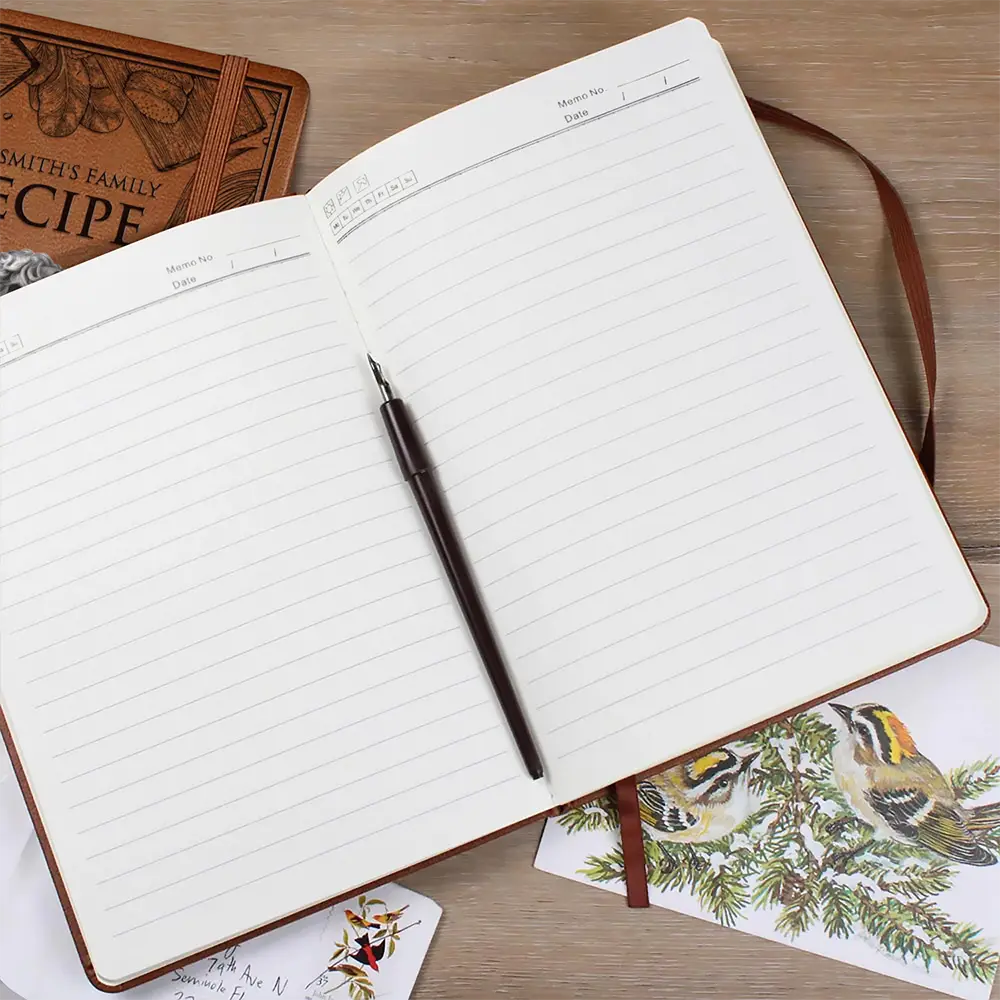 Mom Recipe Book - Personalized Leather Journal - Image 3