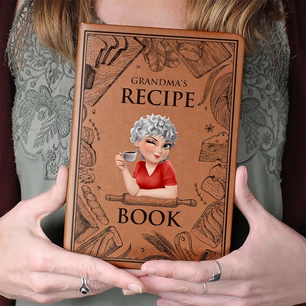 Mom Recipe Book - Personalized Leather Journal - Image 5