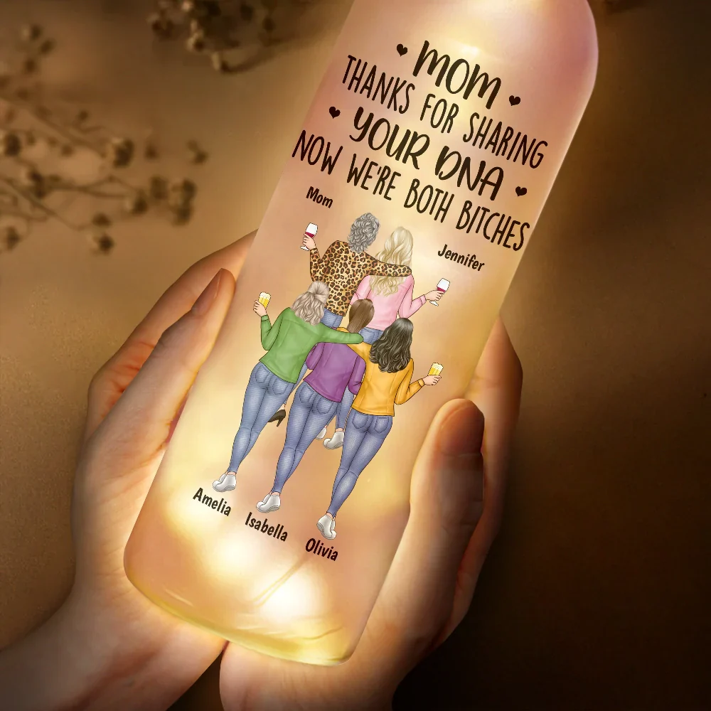 Mom Thanks For Sharing Your DNA - Personalized Bottle Light - Image 3