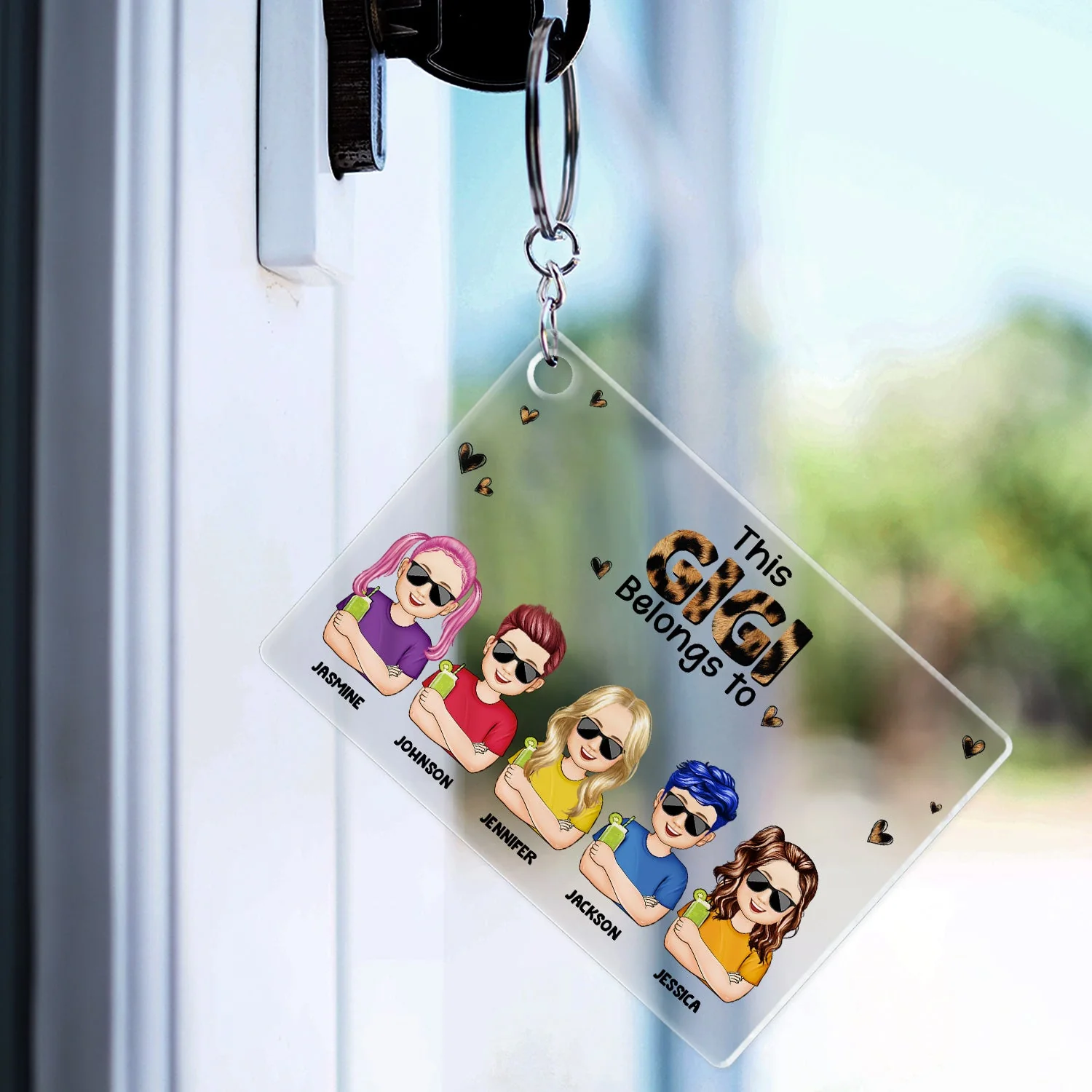 Mom This Mommy Belongs To - Gift For Mom - Personalized Custom Rectangle Acrylic Keychain - Image 3