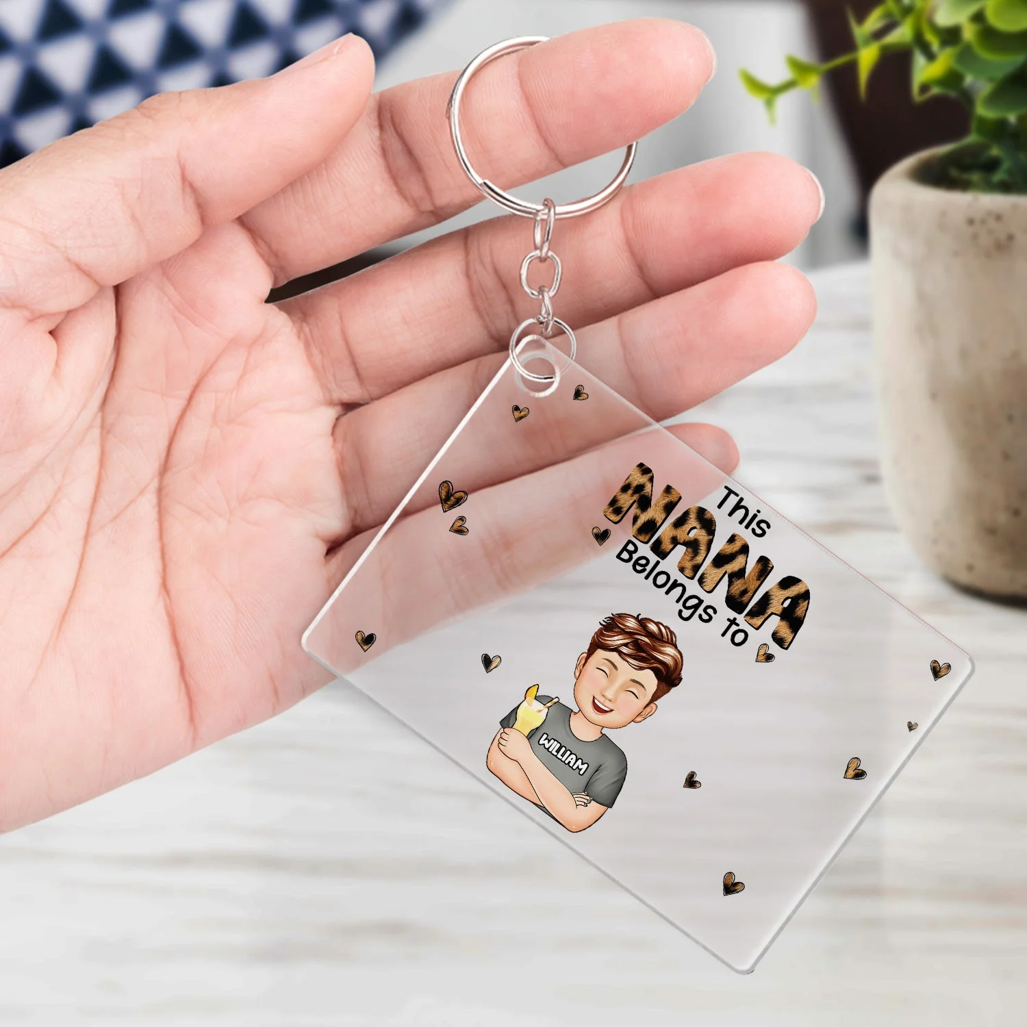 Mom This Mommy Belongs To - Gift For Mom - Personalized Custom Rectangle Acrylic Keychain - Image 4
