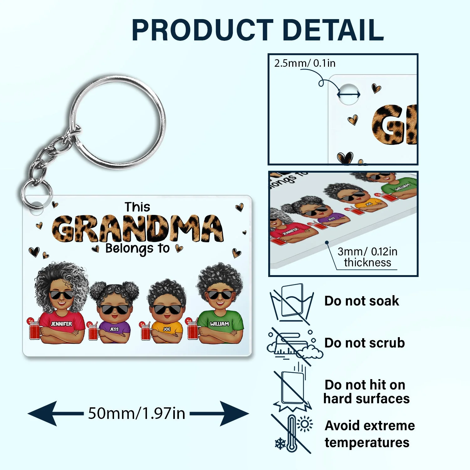 Mom This Mommy Belongs To - Gift For Mom - Personalized Custom Rectangle Acrylic Keychain - Image 5