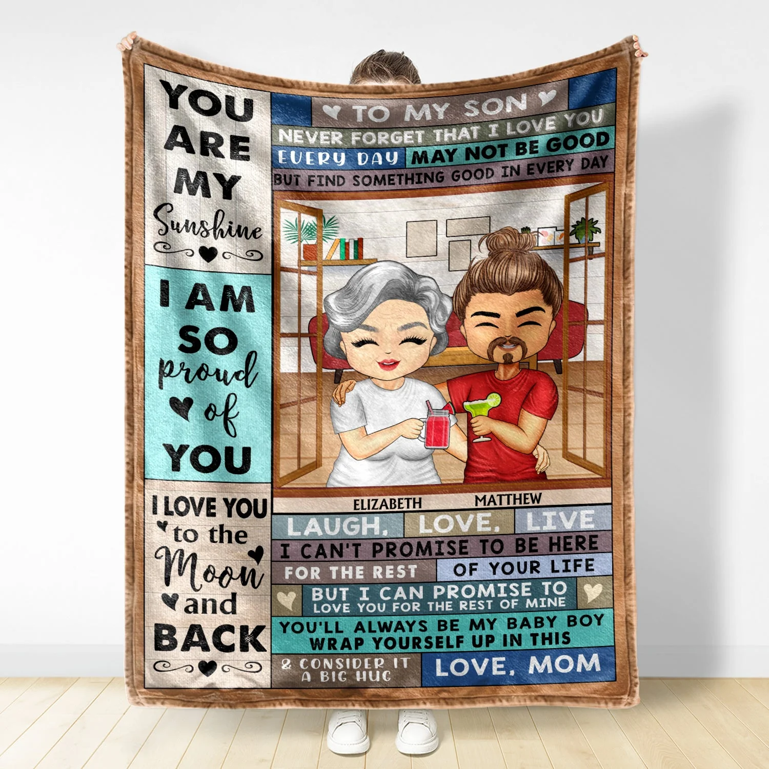 Mom To Daughter Son Never Forget That I Love You - Birthday, Loving Gift For Children, Kids - Personalized Custom Fleece Blanket - Image 2