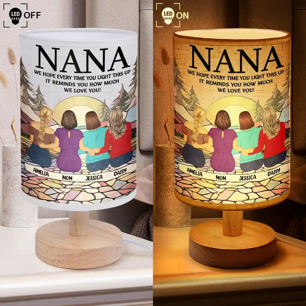Mom We Hope Every Time You Light This Up - Personalized Fabric Lamp - Image 4