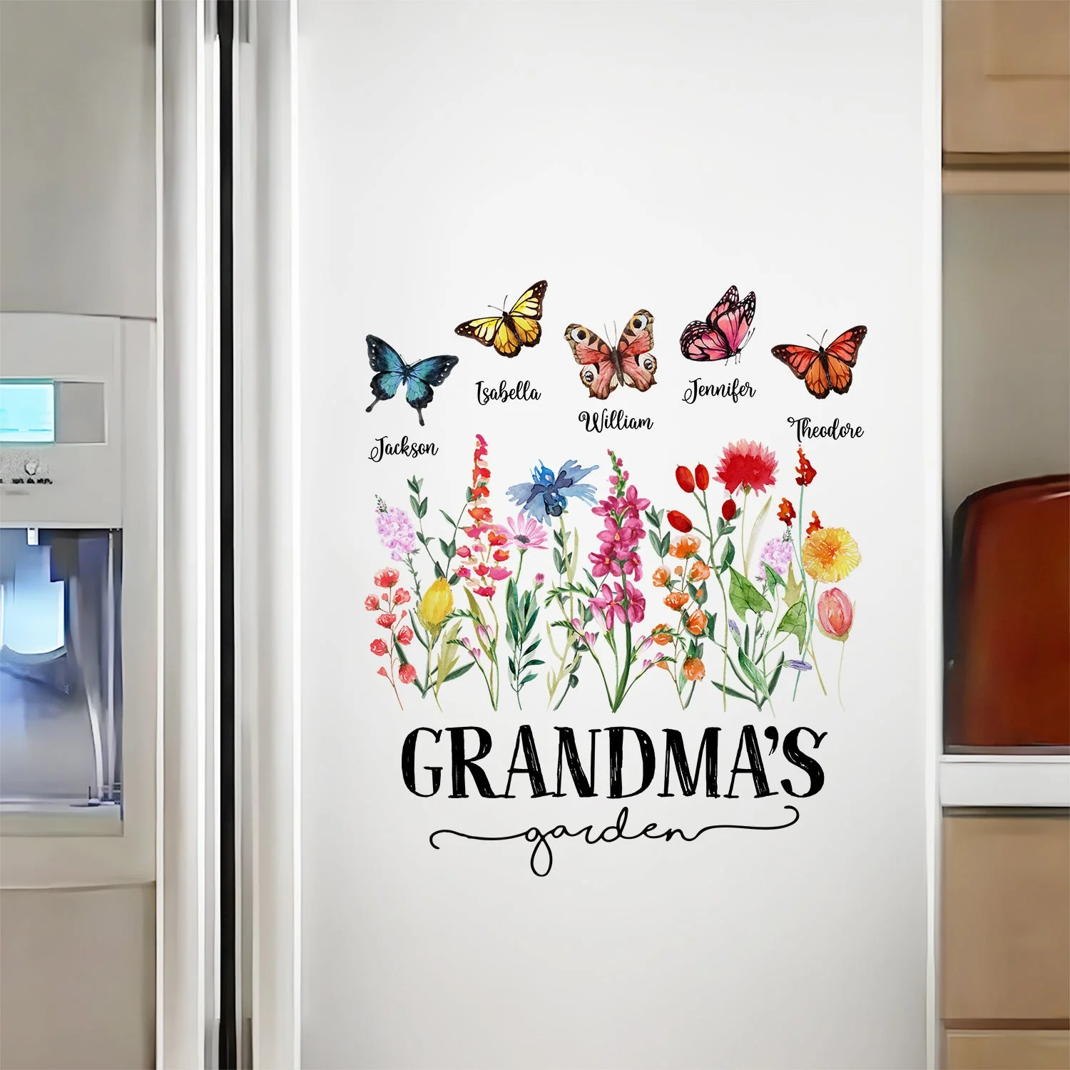 Mom's Grandma's Garden Butterflies - Gift For Mother, Nana, Grandmother - Personalized Decor Decal - Image 5