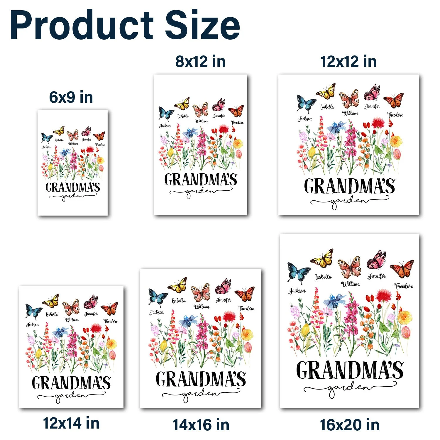 Mom's Grandma's Garden Butterflies - Gift For Mother, Nana, Grandmother - Personalized Decor Decal - Image 7