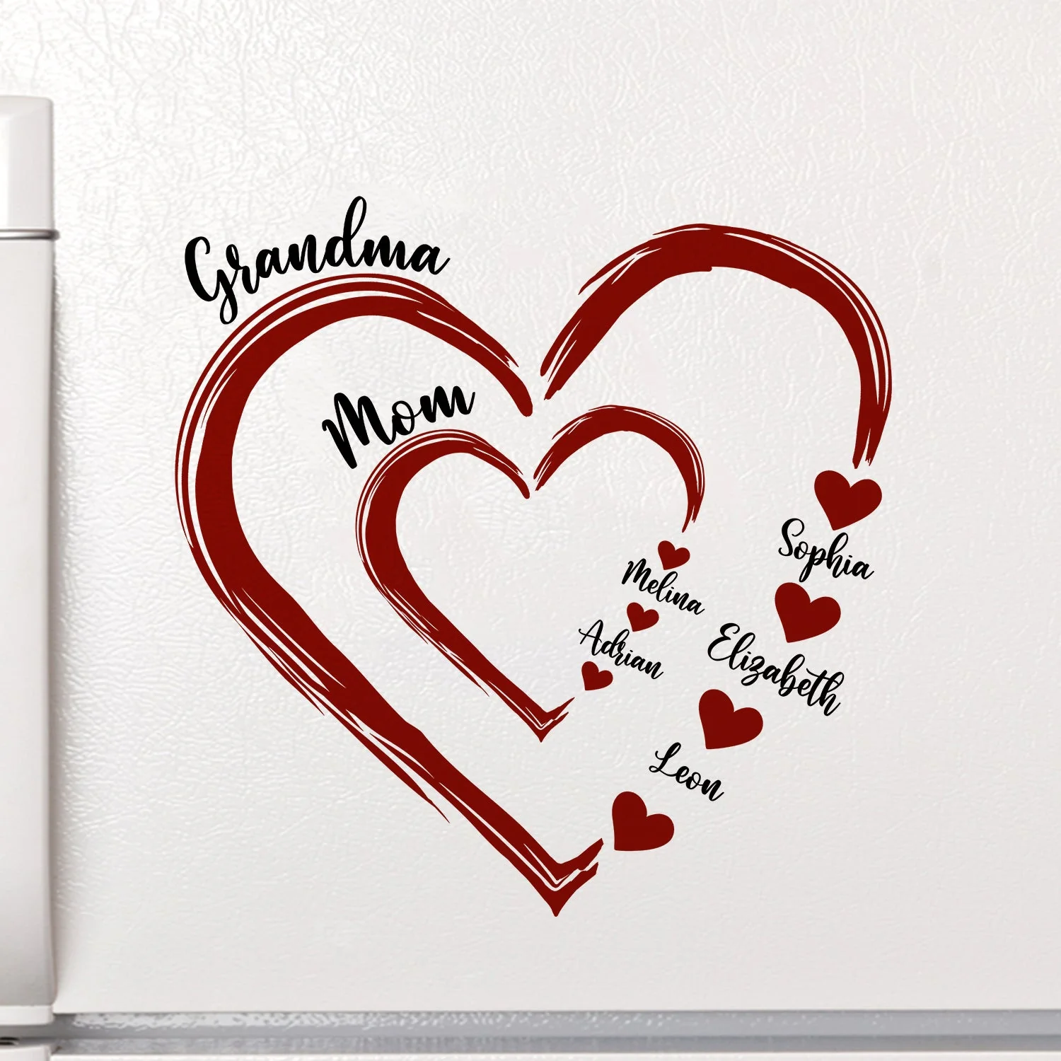 Mom's Grandma's Sweethearts - Gift For Mother, Grandmother - Personalized Decor Decal