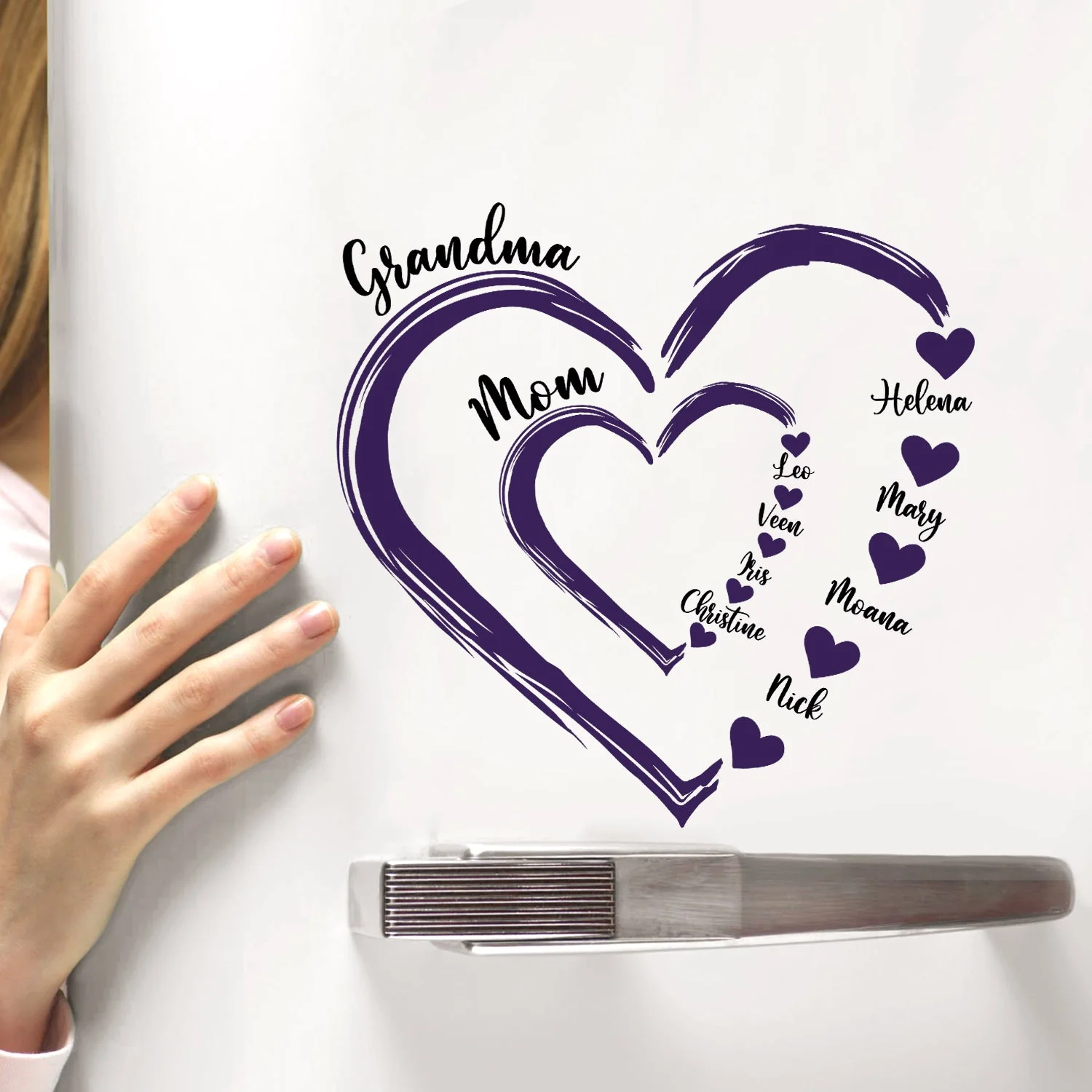 Mom's Grandma's Sweethearts - Gift For Mother, Grandmother - Personalized Decor Decal - Image 3