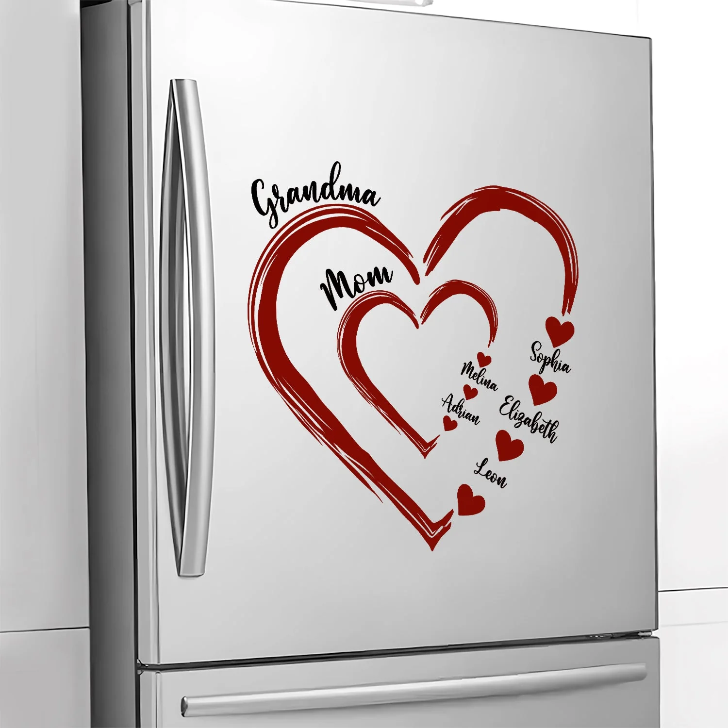 Mom's Grandma's Sweethearts - Gift For Mother, Grandmother - Personalized Decor Decal - Image 6