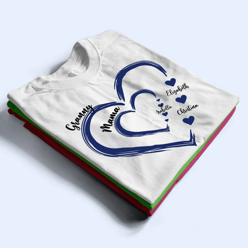 Mom's Grandma's Sweethearts - Gift For Mother, Grandmother - Personalized T Shirt - Image 2