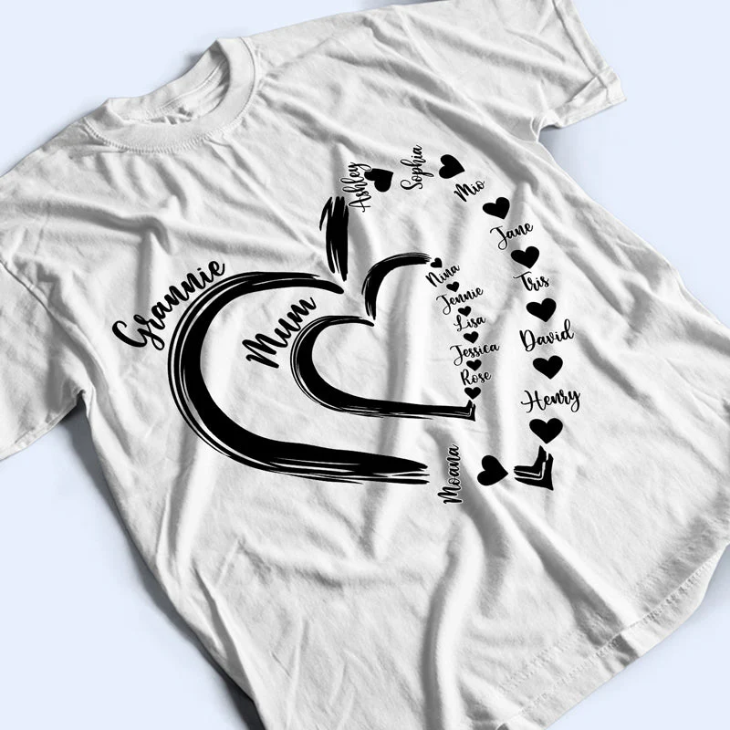 Mom's Grandma's Sweethearts - Gift For Mother, Grandmother - Personalized T Shirt - Image 3