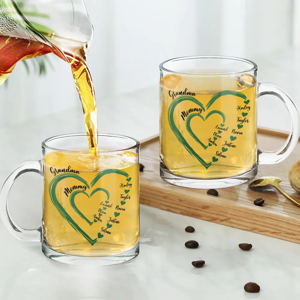 Mom's Grandma's Sweethearts - Personalized Glass Mug - Image 4