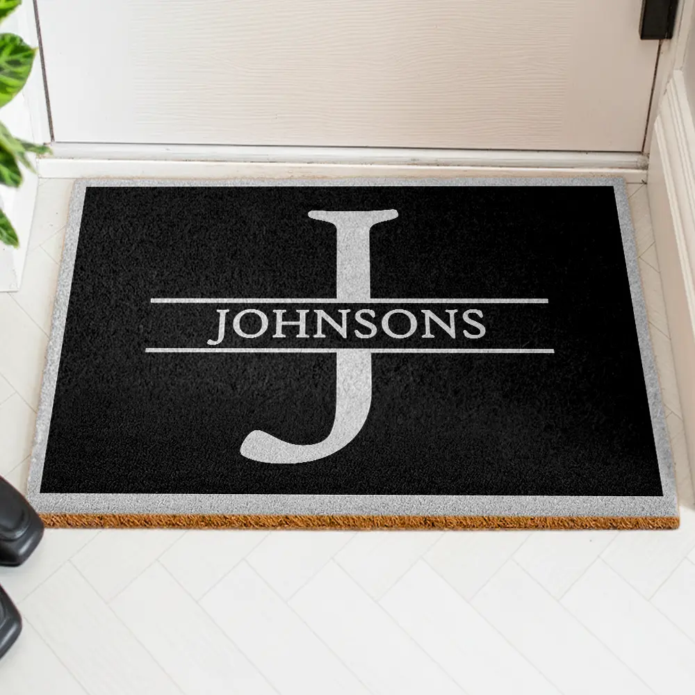 Monogram Family Name - Personalized Coconut Doormat - Image 3