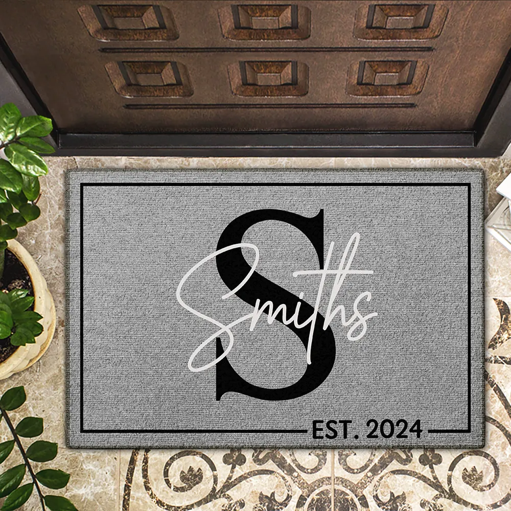 Monogram Family Name - Personalized Doormat - Image 2