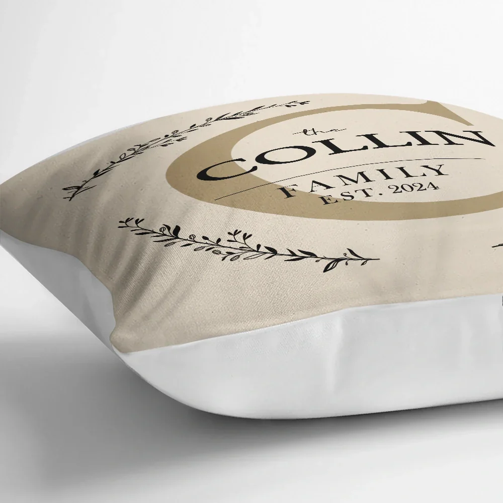 Monogram Family Name - Personalized Pillow - Image 3