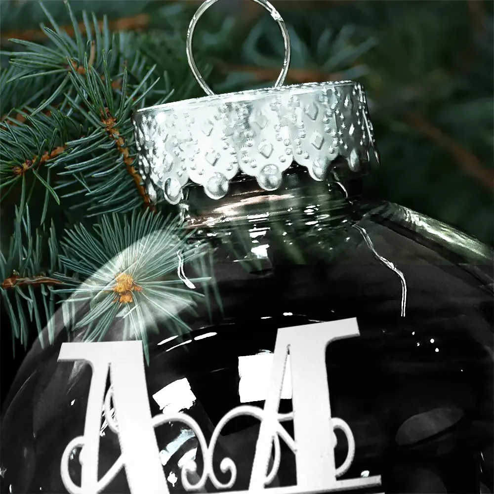Monogram Initial - Personalized Ball Ornament - Image 5