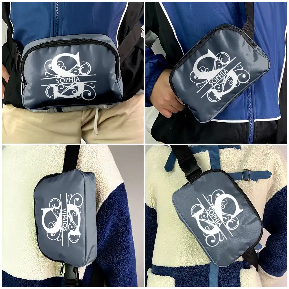 Monogram Name - Personalized Crossbody Belt Bag - Image 5